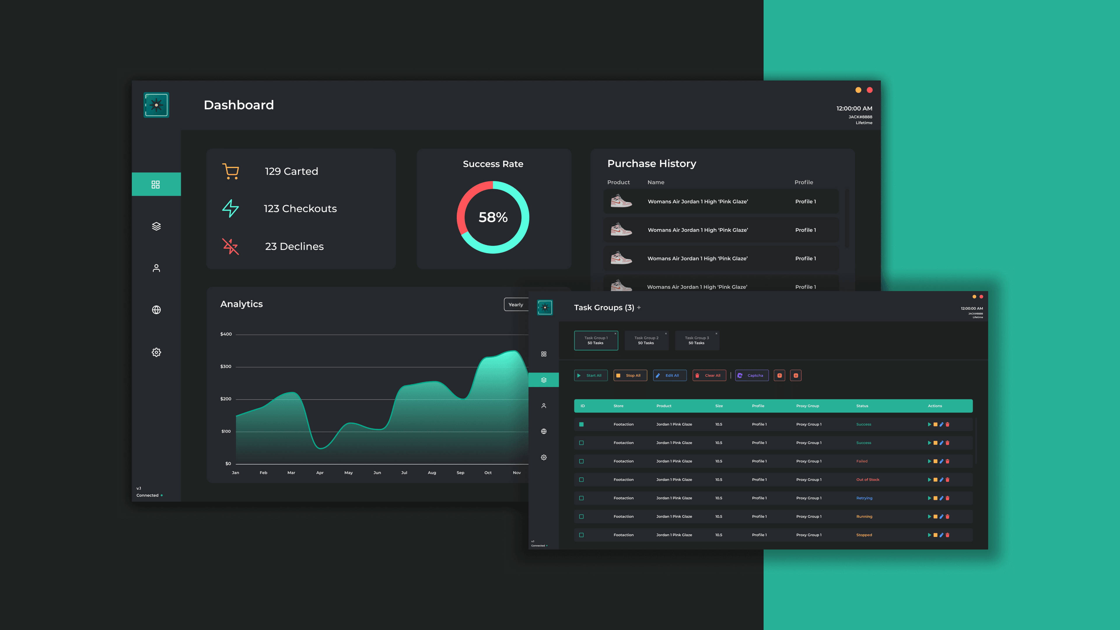 screenshot of vault UI
